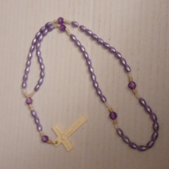 $4 Add-on Purple Beaded Rosary - Picture 1 of 3